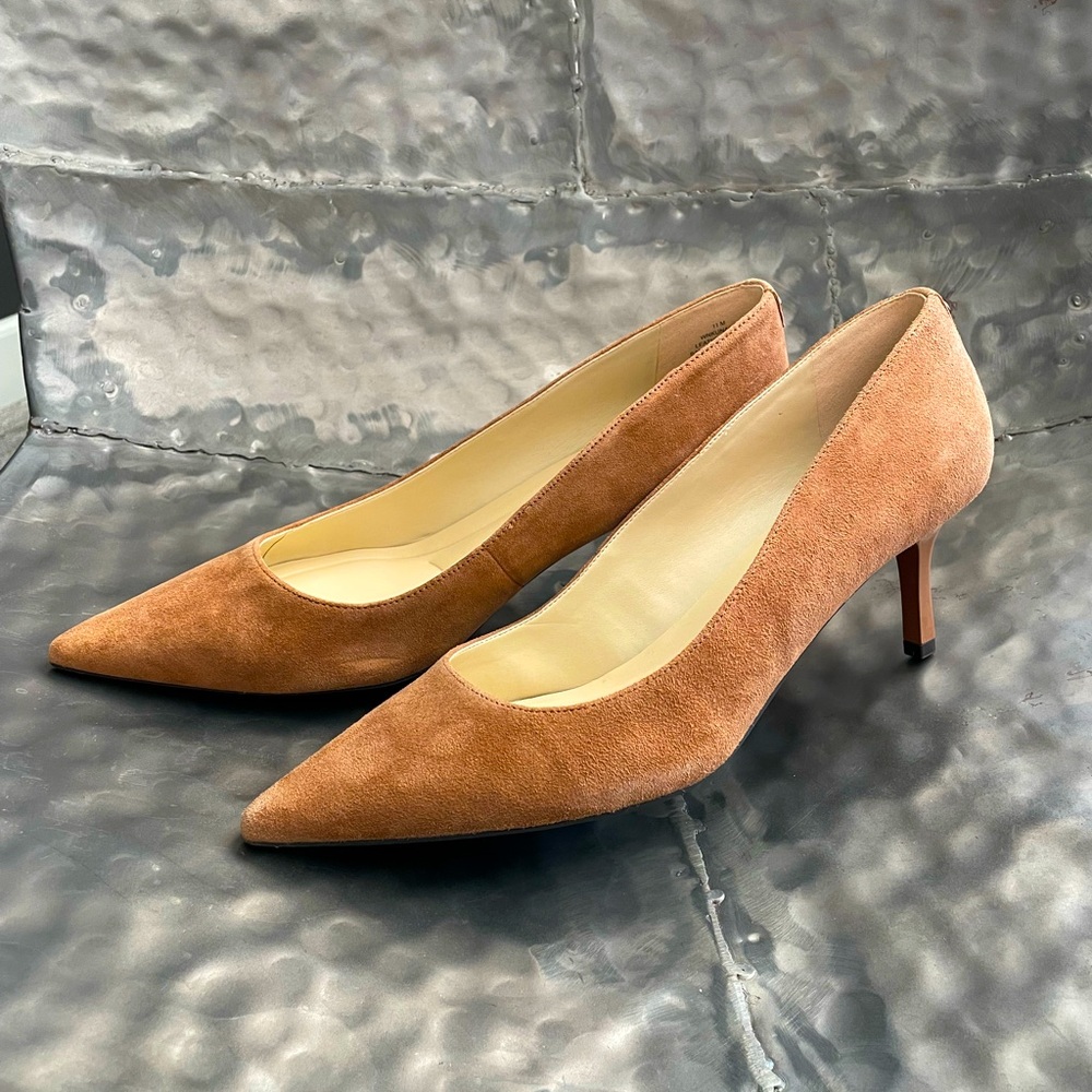 Nine West Tan Suede Heels